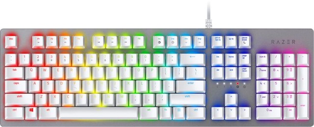 white gaming keyboard