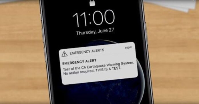 iphone emergency alert sound