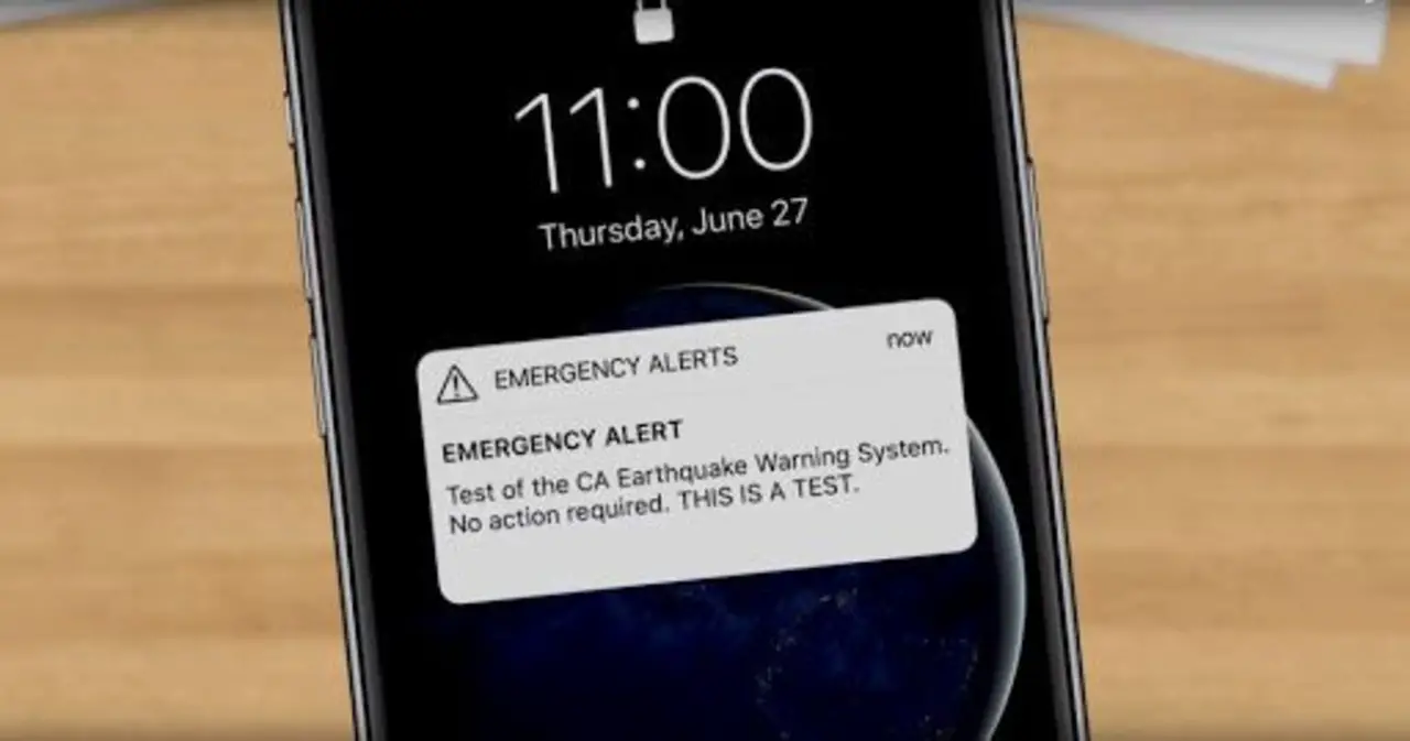 iphone emergency alert sound