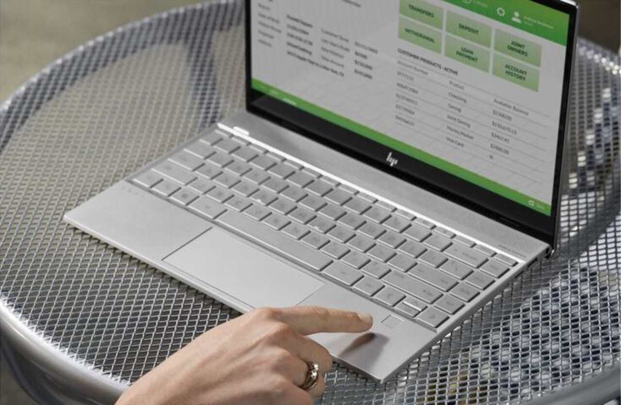 laptop with fingerprint reader