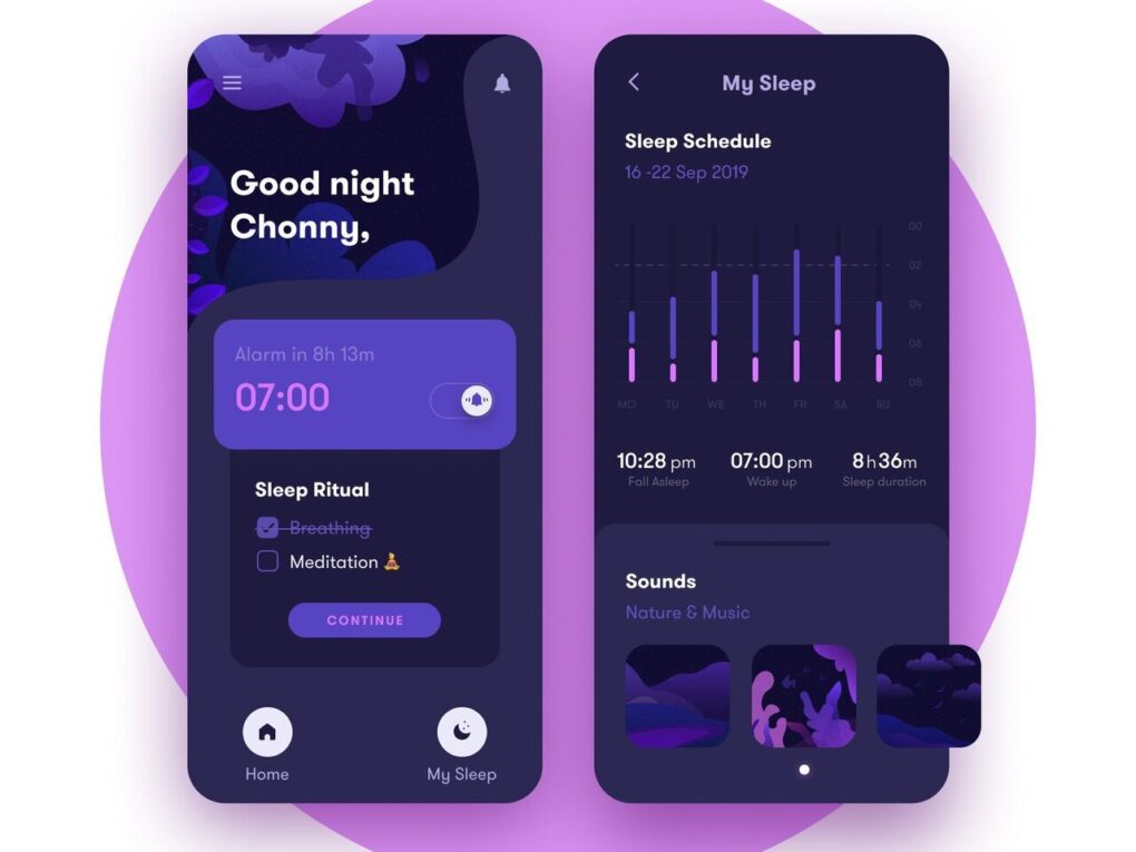 sleep app recordings