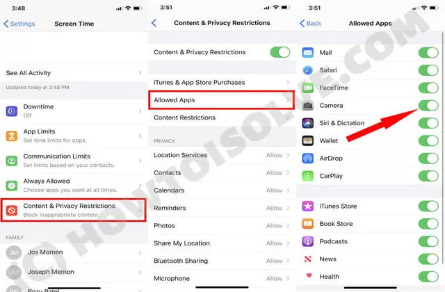 Snapchat access to the iPhone camera