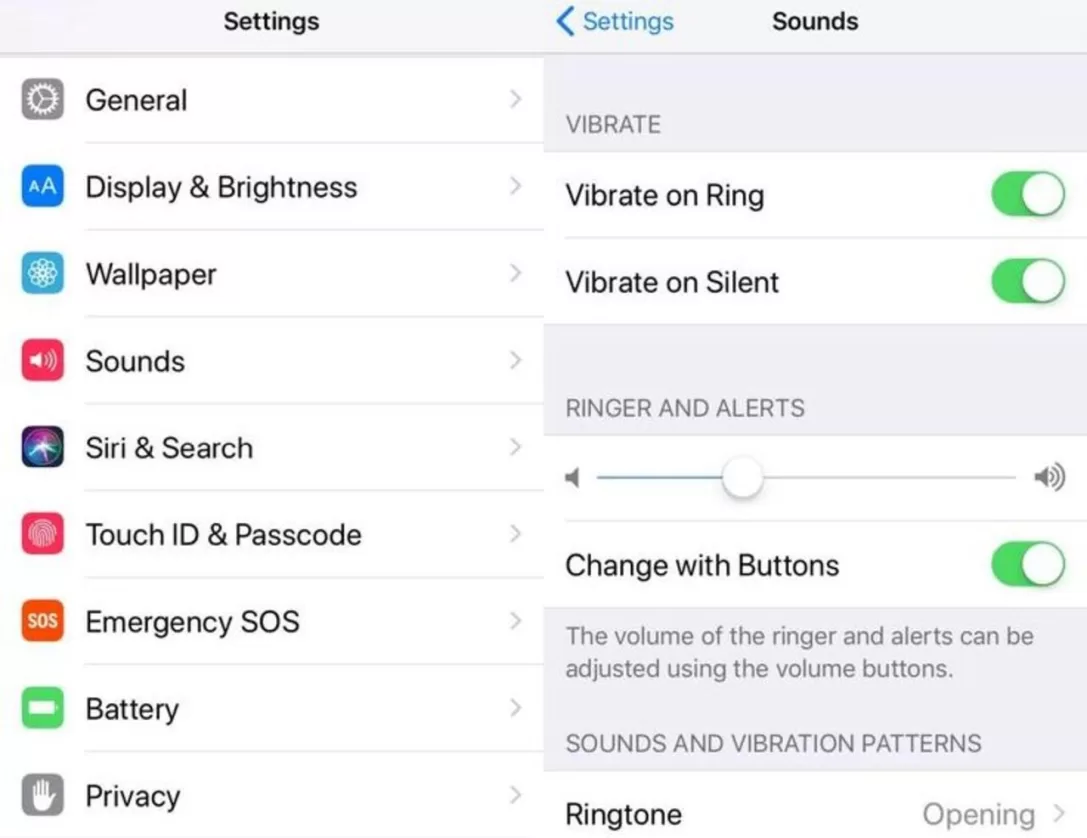 how to turn off vibration on iphone