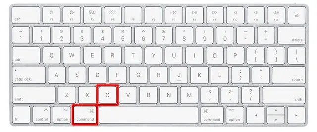 Shortcut key for copying