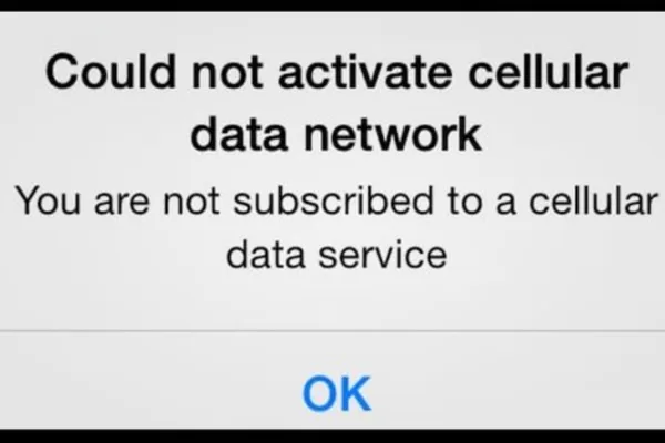 could not activate cellular data network