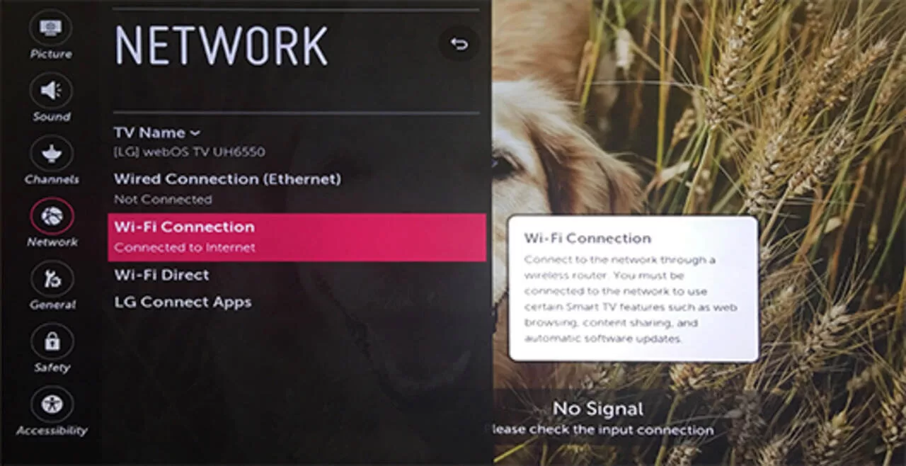 lg tv not connecting to wifi