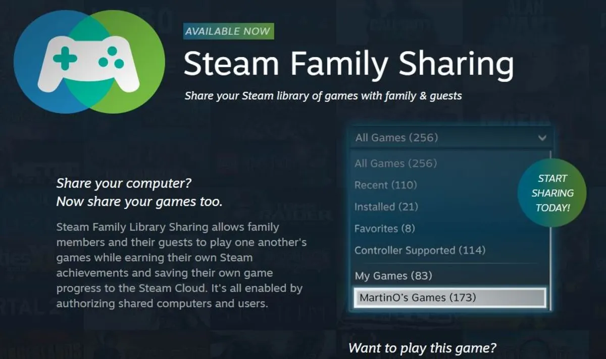 Steam Family Sharing