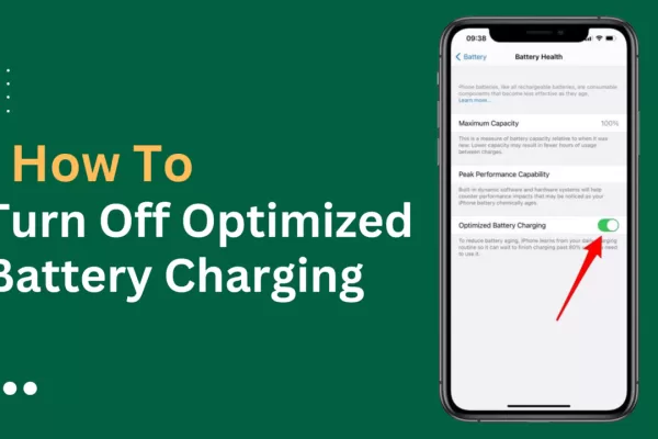 how to turn off optimized battery charging