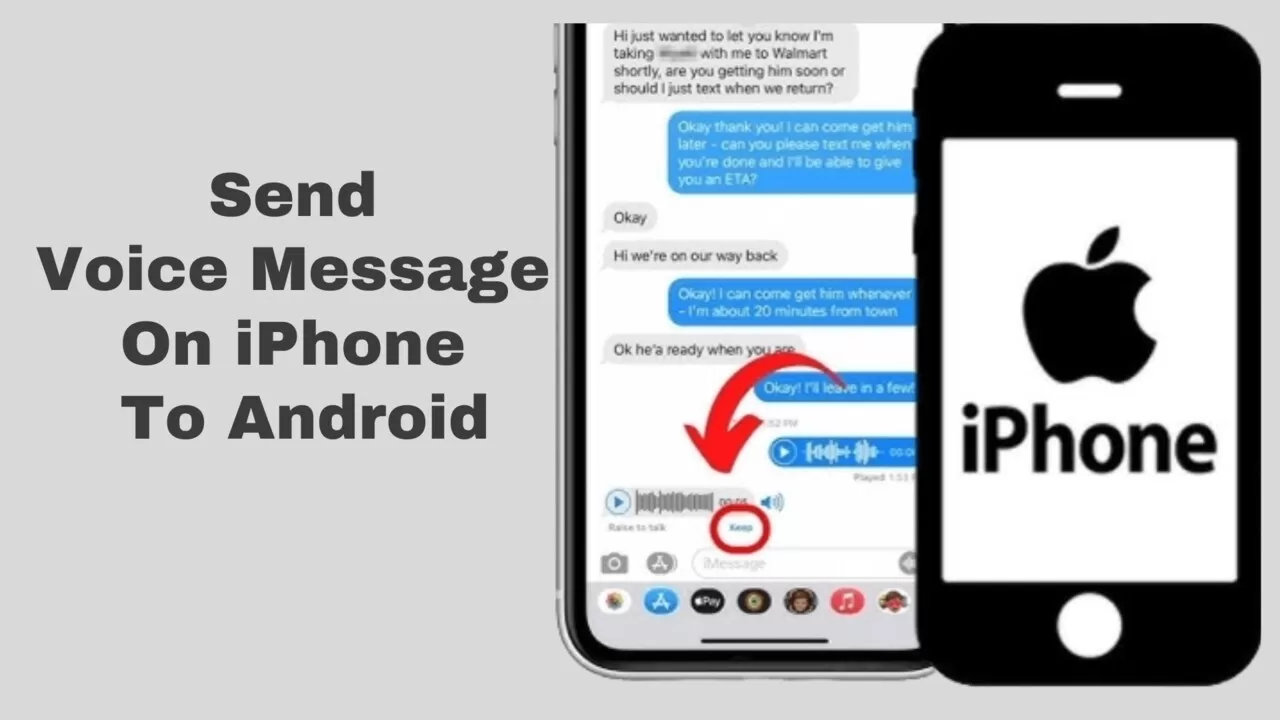 how to send voice message on iphone to android