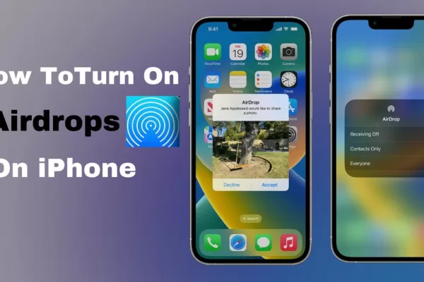 how to turn on airdrop on iphone 13