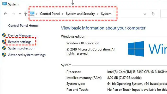 Enable Remote Desktop