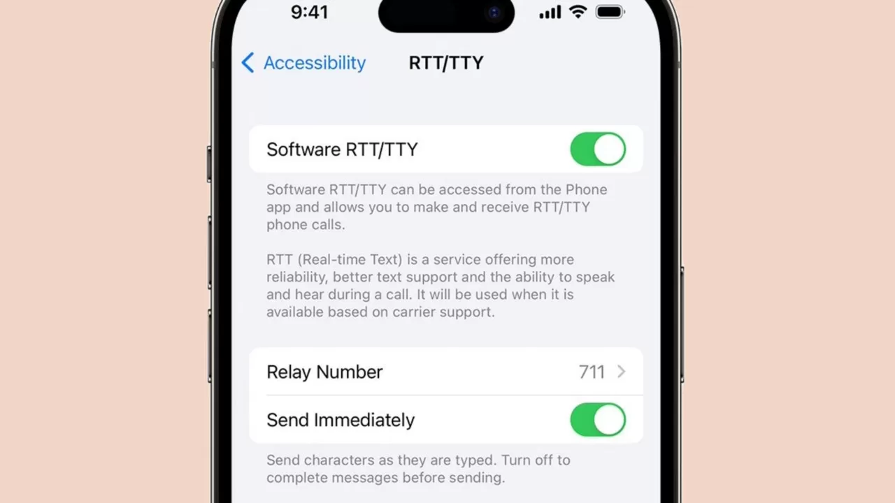 how to turn off rtt on iphone